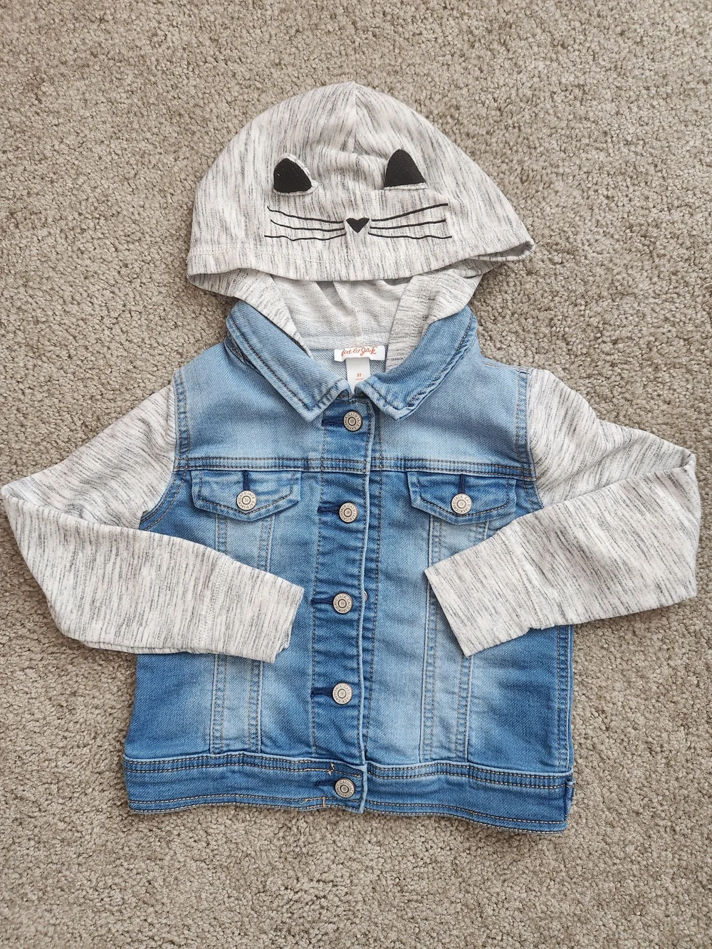 Girls 5T Miss Kitty Back To School Mix & Match Bundle | Cats, Denim | 4 Pieces